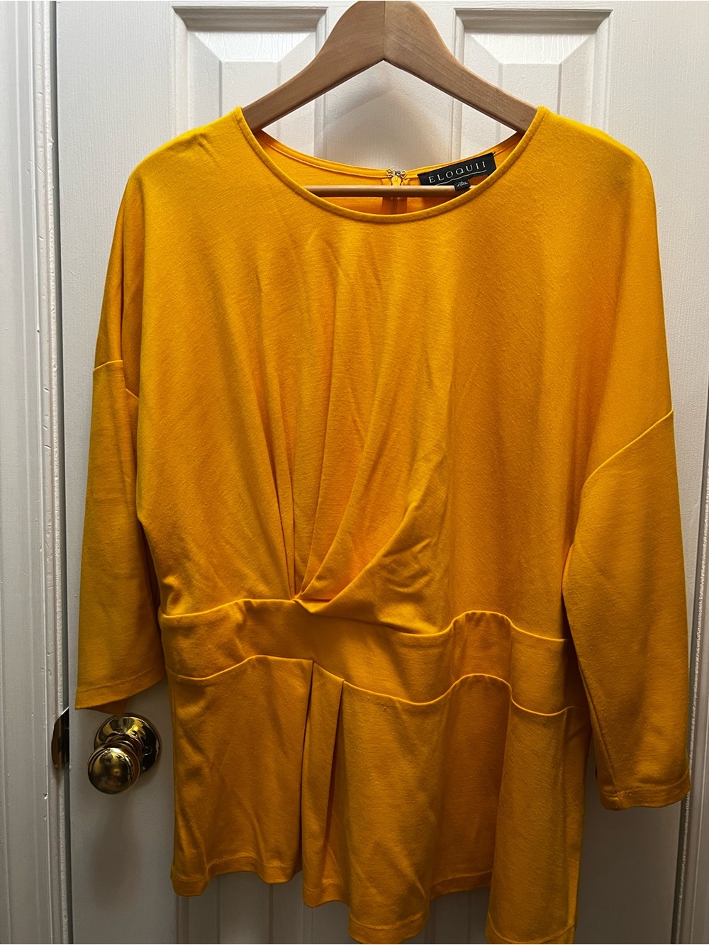 Eloquii Twist-Front Peplum Top Sz 16
